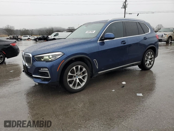 2019 BMW X5 xDrive40i z VIN 5UXCR6C56KLL14216, wystawiony jako Copart lot #44607995 z przebiegiem 110 281 mil mil oraz Szkoda całkowita • Salvage title. Historia ofert i sprzedaży dostępna na DreamBid. Obrazek 1.