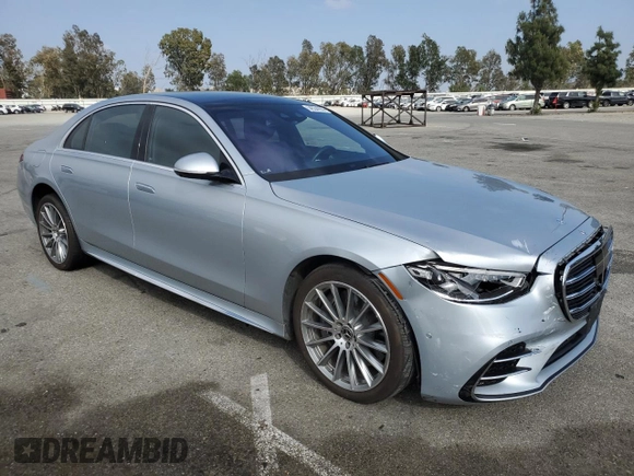 2022 Mercedes-Benz S 580 with VIN W1K6G7GB4NA097913, listed as a Copart auction lot 54534295 with Not Provided miles and Salvage Title. Bid and sale history available at DreamBid. Image 4.