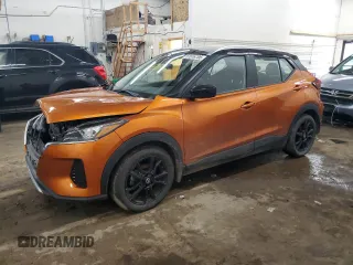 2021 Nissan Kicks SV with VIN 3N1CP5CV6ML502956, listed as a Copart auction lot 51616705 with 60,712 mi miles and Salvage Title. Bid and sale history available at carsss.com. Image 1.