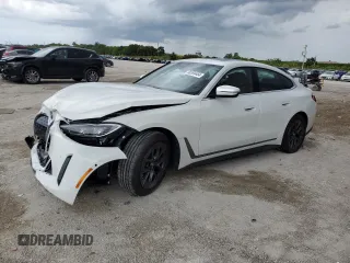 2023 BMW i4 eDrive35 with VIN WBY43AW07PFP72894, listed as a Copart auction lot 58394464 with 10,040 mi miles and Salvage Title. Bid and sale history available at carsss.com. Image 1.