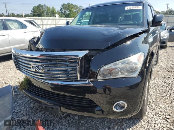 2012 Infiniti QX56 8-passenger with VIN JN8AZ2ND2C9716291, listed as a Copart auction lot 71990704 with 79,241 mi miles and Salvage Title. Bid and sale history available at carsss.com. Image 5.