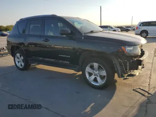 2015 Jeep Compass Latitude with VIN 1C4NJCEBXFD131484, listed as a Copart auction lot 74731464 with 76,048 mi miles and Salvage Title. Bid and sale history available at carsss.com. Image 4.
