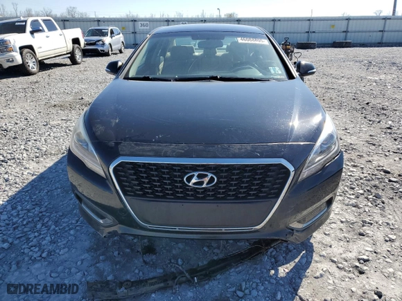 2016 Hyundai Sonata Hybrid SE with VIN KMHE24L18GA026132, listed as a Copart auction lot 46088805 with 166,557 mi miles and Salvage Title. Bid and sale history available at carsss.com. Image 5.