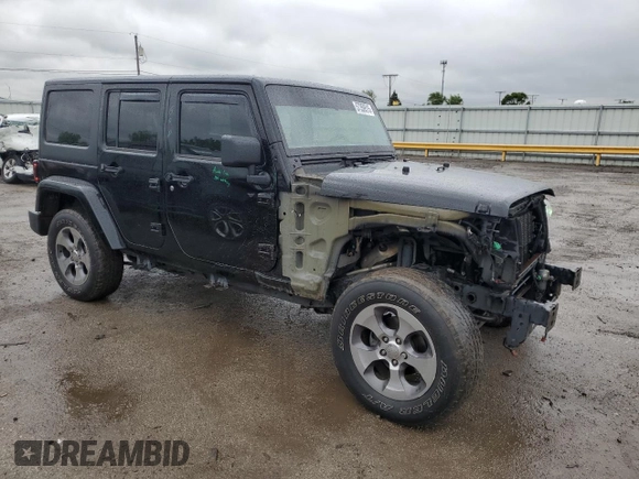 2017 Jeep Wrangler Unlimited Sahara with VIN 1C4BJWEGXHL594203, listed as a Copart auction lot 57359515 with 101,763 mi miles and Salvage title. Bid and sale history available at DreamBid. Image 4.
