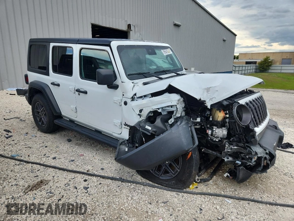2024 Jeep Wrangler Sport S z VIN 1C4PJXDN1RW273839, wystawiony jako Copart lot #63295995 z przebiegiem Nie podano mil oraz Nie do naprawy • Non repairable. Historia ofert i sprzedaży dostępna na DreamBid. Obrazek 4.