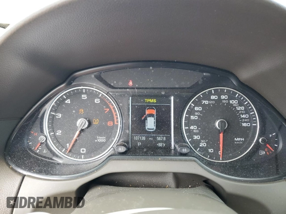 2014 Audi Q5 Premium Plus with VIN WA1LFAFP5EA101925, listed as a Copart auction lot 58351255 with 107,126 mi miles and Salvage title. Bid and sale history available at DreamBid. Image 9.