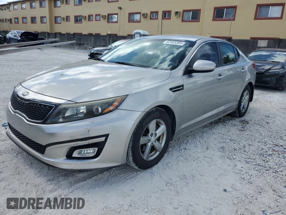 2015 Kia Optima LX with VIN 5XXGM4A79FG449996, listed as a Copart auction lot 62455305 with 106,608 mi miles and Clean title. Bid and sale history available at DreamBid. Image 1.