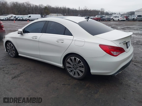 2018 Mercedes-Benz CLA 250 with VIN WDDSJ4GB9JN595199, listed as a IAAI auction lot 41532648 with 58,581 mi miles and . Bid and sale history available at DreamBid. Image 3.