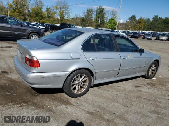 2003 BMW 5 Series 525iA with VIN WBADT43493G033277, listed as a Copart auction lot 75069994 with 114,456 mi miles and Salvage Title. Bid and sale history available at carsss.com. Image 3.