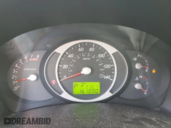 2007 Hyundai Tucson SE with VIN KM8JN12D47U665560, listed as a Copart auction lot 81152933 with 161,090 mi miles and Salvage Title. Bid and sale history available at carsss.com. Image 9.