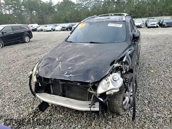 2014 Infiniti QX50 Journey with VIN JN1BJ0HR7EM190617, listed as a Copart auction lot 87134074 with 0 mi miles and Salvage Title. Bid and sale history available at carsss.com. Image 10.