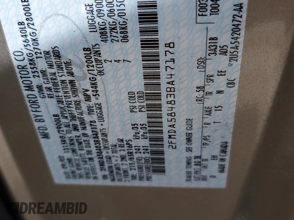 2003 Ford Windstar LTD z VIN 2FMDA58483BA47178, wystawiony jako Copart lot #75730344 z przebiegiem 174 036 mil mil oraz Szkoda całkowita • Salvage title. Historia ofert i sprzedaży dostępna na DreamBid. Obrazek 13.