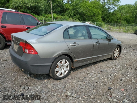 2006 Honda Civic LX z VIN 2HGFA165X6H518462, wystawiony jako Copart lot #59694195 z przebiegiem 101 556 mil mil oraz Czysty tytuł • Clean title. Historia ofert i sprzedaży dostępna na DreamBid. Obrazek 3.