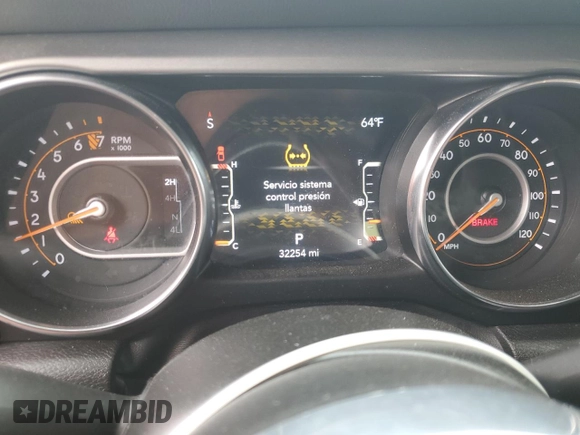2022 Jeep Gladiator Overland with VIN 1C6HJTFG2NL103018, listed as a Copart auction lot 46127615 with 32,254 mi miles and Clean title. Bid and sale history available at DreamBid. Image 9.