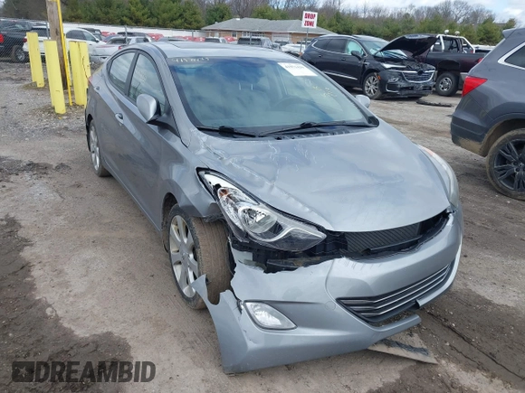 2013 Hyundai Elantra GLS with VIN KMHDH4AE3DU919481, listed as a IAAI auction lot 41971439 with 176,053 mi miles and . Bid and sale history available at DreamBid. Image 1.