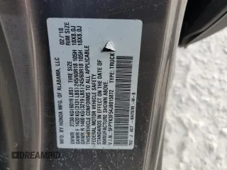 2018 Honda Ridgeline RTL with VIN 5FPYK3F54JB015872, listed as a Copart auction lot 77525614 with Not provided miles and Salvage title. Bid and sale history available at DreamBid. Image 14.