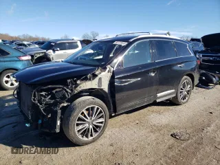 2019 Infiniti QX60 Luxe with VIN 5N1DL0MM1KC561598, listed as a Copart auction lot 46123045 with 91,619 mi miles and Salvage Title. Bid and sale history available at DreamBid. Image 1.