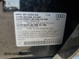 2021 Audi Q5 Premium with VIN WA1AAAFY8M2029156, listed as a Copart auction lot 60519755 with 29,713 mi miles and Salvage title. Bid and sale history available at DreamBid. Image 13.