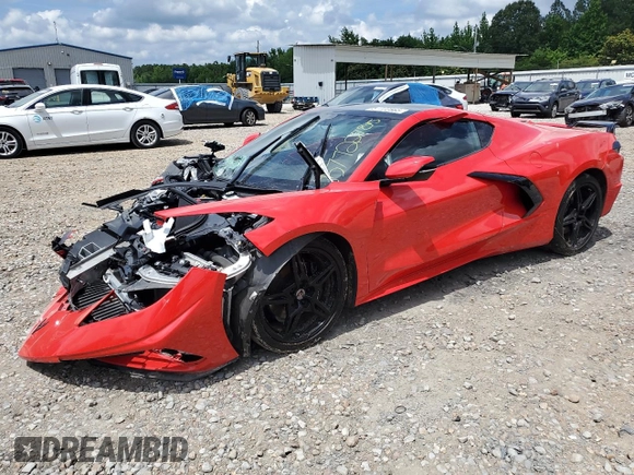 2022 Chevrolet Corvette 1LT with VIN 1G1YA2D43N5111511, listed as a Copart auction lot 57722565 with Not provided miles and Salvage title. Bid and sale history available at DreamBid. Image 1.