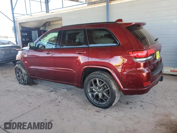 2021 Jeep Grand Cherokee 80th Anniversary with VIN 1C4RJFBG3MC631086, listed as a Copart auction lot 57304375 with 57,872 mi miles and Salvage title. Bid and sale history available at DreamBid. Image 2.