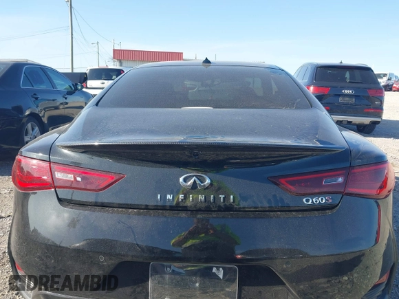 2022 Infiniti Q60 Red Sport 400 with VIN JN1FV7LK0NM660799, listed as a IAAI auction lot 41991772 with 26,997 mi miles and . Bid and sale history available at DreamBid. Image 16.