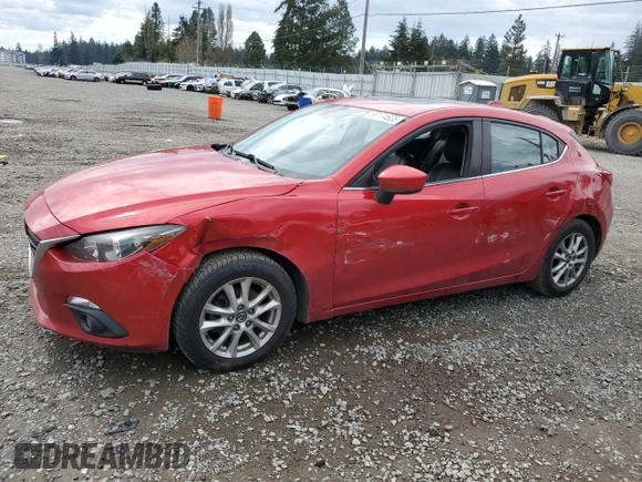 2015 Mazda 3 i Grand Touring z VIN JM1BM1M73F1221122, wystawiony jako Copart lot #50174635 z przebiegiem 95 234 mil mil oraz Nie do naprawy • Non repairable. Historia ofert i sprzedaży dostępna na DreamBid. Obrazek 1.