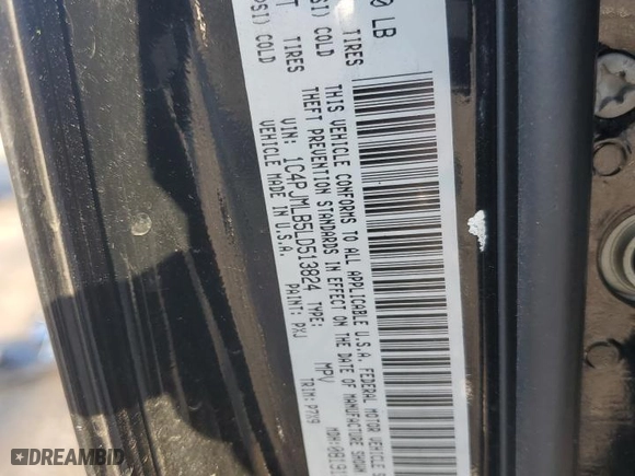 2020 Jeep Cherokee Latitude Plus with VIN 1C4PJMLB5LD513824, listed as a Copart auction lot 85637154 with 69,163 mi miles and Salvage Title. Bid and sale history available at carsss.com. Image 13.