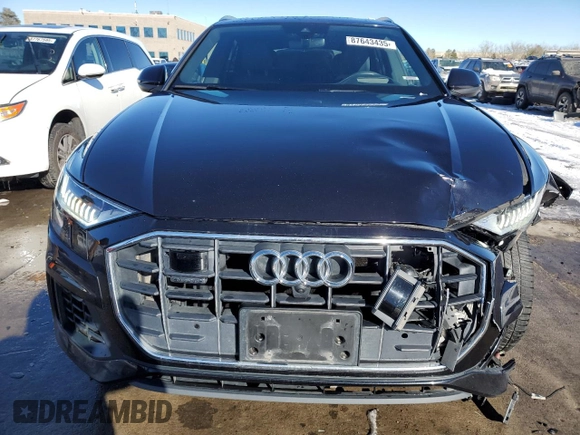 2019 Audi Q8 Prestige with VIN WA1CVAF11KD045541, listed as a Copart auction lot 87643435 with 62,807 mi miles and Salvage title. Bid and sale history available at DreamBid. Image 5.
