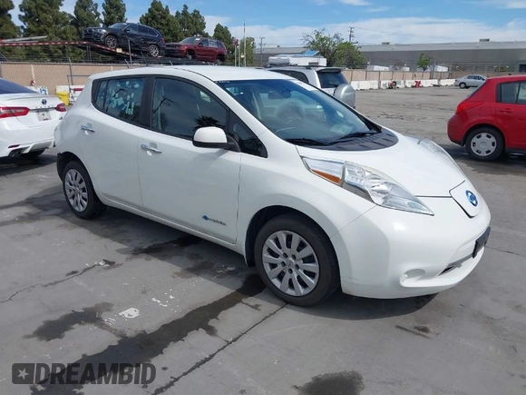 2015 Nissan LEAF S with VIN 1N4AZ0CP4FC326903, listed as a IAAI auction lot 42009732 with 109,794 mi miles. Bid and sale history available at carsss.com. Image 1.