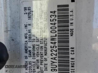 1998 Acura CL Premium z VIN 19UYA2254WL004534, wystawiony jako Copart lot #46339365 z przebiegiem 239 051 mil mil oraz Szkoda całkowita • Salvage title. Historia ofert i sprzedaży dostępna na DreamBid. Obrazek 14.