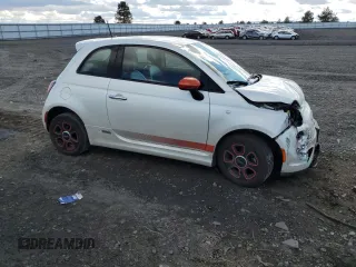 2014 FIAT 500e with VIN 3C3CFFGE9ET172865, listed as a Copart auction lot 76743054 with 87,791 mi miles and Salvage Title. Bid and sale history available at carsss.com. Image 4.