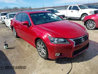 2014 Lexus GS 350 with VIN JTHBE1BL7E5039829, listed as a IAAI auction lot 41624308 with 166,071 mi miles. Bid and sale history available at carsss.com. Image 1.