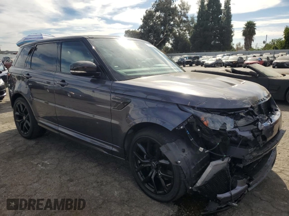 2022 Land Rover Range Rover Sport SVR with VIN SALWZ2RE0NA238645, listed as a Copart auction lot 77895924 with 8,137 mi miles and Salvage Title. Bid and sale history available at DreamBid. Image 4.