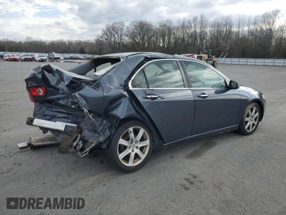 2004 Acura TSX with VIN JH4CL96854C014565, listed as a Copart auction lot 50443835 with 0 mi miles and Salvage Title. Bid and sale history available at carsss.com. Image 3.