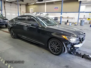 2018 Genesis G80 3.3T Sport with VIN KMHGN4JB3JU222254, listed as a Copart auction lot 79540124 with 108,418 mi miles and Salvage Title. Bid and sale history available at carsss.com. Image 4.