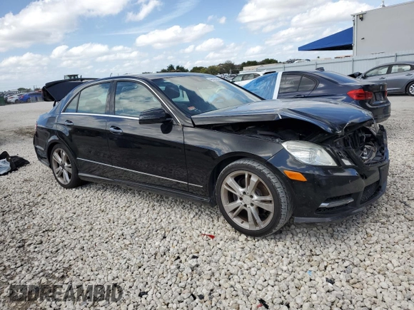 2013 Mercedes-Benz E 350 Luxury with VIN WDDHF5KB7DA745783, listed as a Copart auction lot 46508185 with 142,052 mi miles and Salvage Title. Bid and sale history available at DreamBid. Image 4.