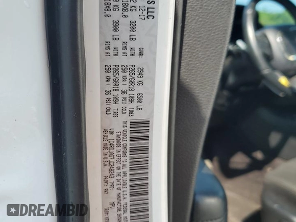 2018 Dodge Durango SXT with VIN 1C4RDJAG7JC248243, listed as a Copart auction lot 60323325 with 62,800 mi miles and Salvage title. Bid and sale history available at DreamBid. Image 14.