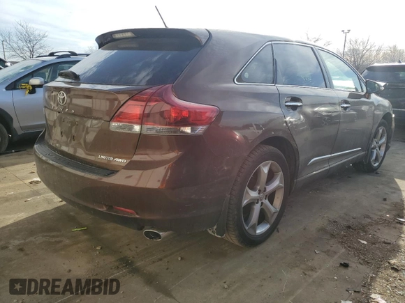 2013 Toyota Venza LE with VIN 4T3BK3BB4DU081587, listed as a Copart auction lot 46638185 with 166,002 mi miles and Salvage Title. Bid and sale history available at DreamBid. Image 3.
