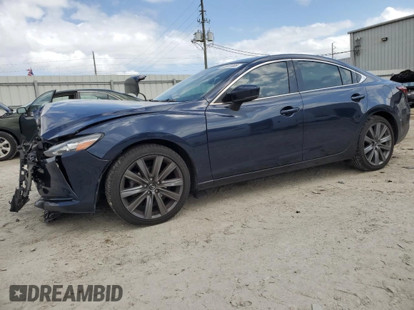 2018 Mazda Mazda6 Touring with VIN JM1GL1VM6J1305523, listed as a Copart auction lot 52801005 with 90,702 mi miles and Salvage Title. Bid and sale history available at carsss.com. Image 1.