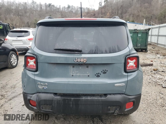 2017 Jeep Renegade Latitude with VIN ZACCJBBB3HPE96163, listed as a Copart auction lot 44974035 with 160,853 mi miles and Salvage Title. Bid and sale history available at carsss.com. Image 6.