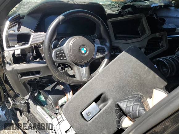 2023 BMW X6 M50i with VIN 5UXCY8C07P9N76740, listed as a Copart auction lot 62194394 with 0 mi miles and Salvage Title. Bid and sale history available at carsss.com. Image 8.