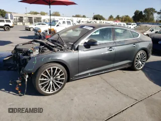 2019 Audi A5 Sportback Prestige with VIN WAUCNCF57KA016659, listed as a Copart auction lot 74605354 with 59,165 mi miles and Salvage Title. Bid and sale history available at carsss.com. Image 1.
