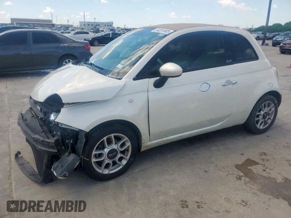 2012 FIAT 500 Pop with VIN 3C3CFFDR8CT128778, listed as a Copart auction lot 54201585 with 134,742 mi miles and Salvage title. Bid and sale history available at DreamBid. Image 1.