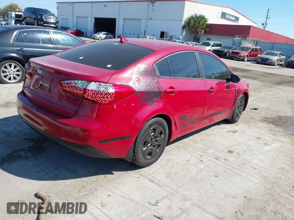 2016 Kia Forte LX with VIN KNAFK4A66G5510667, listed as a IAAI auction lot 41701919 with 165,361 mi miles. Bid and sale history available at carsss.com. Image 4.
