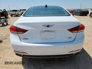 2018 Genesis G80 3.8L with VIN KMHGN4JE6JU216605, listed as a Copart auction lot 61950305 with 34,919 mi miles and Salvage title. Bid and sale history available at DreamBid. Image 6.
