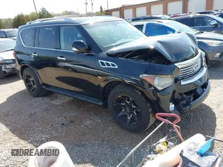 2014 Infiniti QX80 z VIN JN8AZ2NFXE9554706, wystawiony jako IAAI lot #41930947 z przebiegiem 133 655 mil mil oraz . Historia ofert i sprzedaży dostępna na DreamBid. Obrazek 1.
