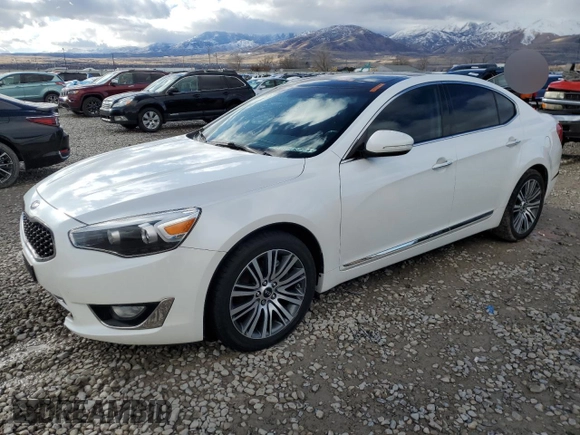 2014 Kia Cadenza Premium with VIN KNALN4D76E5157035, listed as a Copart auction lot 86649254 with 39,383 mi miles and Salvage Title. Bid and sale history available at carsss.com. Image 1.