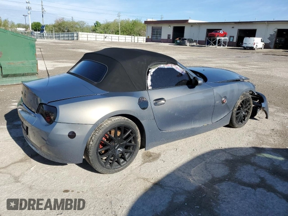 2007 BMW Z4 3.0i with VIN 4USBU33577LW73487, listed as a Copart auction lot 54778025 with Not provided miles and Salvage title. Bid and sale history available at DreamBid. Image 3.