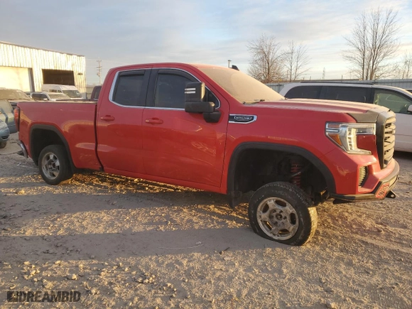 2020 GMC Sierra 1500 SLE with VIN 1GTR9BED7LZ358085, listed as a Copart auction lot 87418044 with 155,643 mi miles and Salvage Title. Bid and sale history available at carsss.com. Image 4.