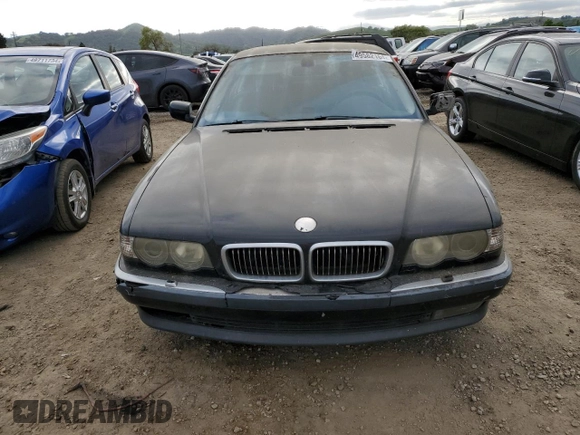 2000 BMW 7 Series 740iL with VIN WBAGH8340YDP12367, listed as a Copart auction lot 49582164 with 177,882 mi miles and Salvage Title. Bid and sale history available at carsss.com. Image 5.